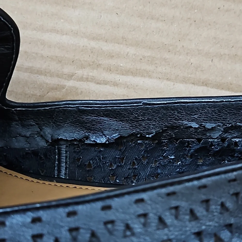 Patricia Nash Francesca black perforated tassel loafers-10 - Picture 8 of 11